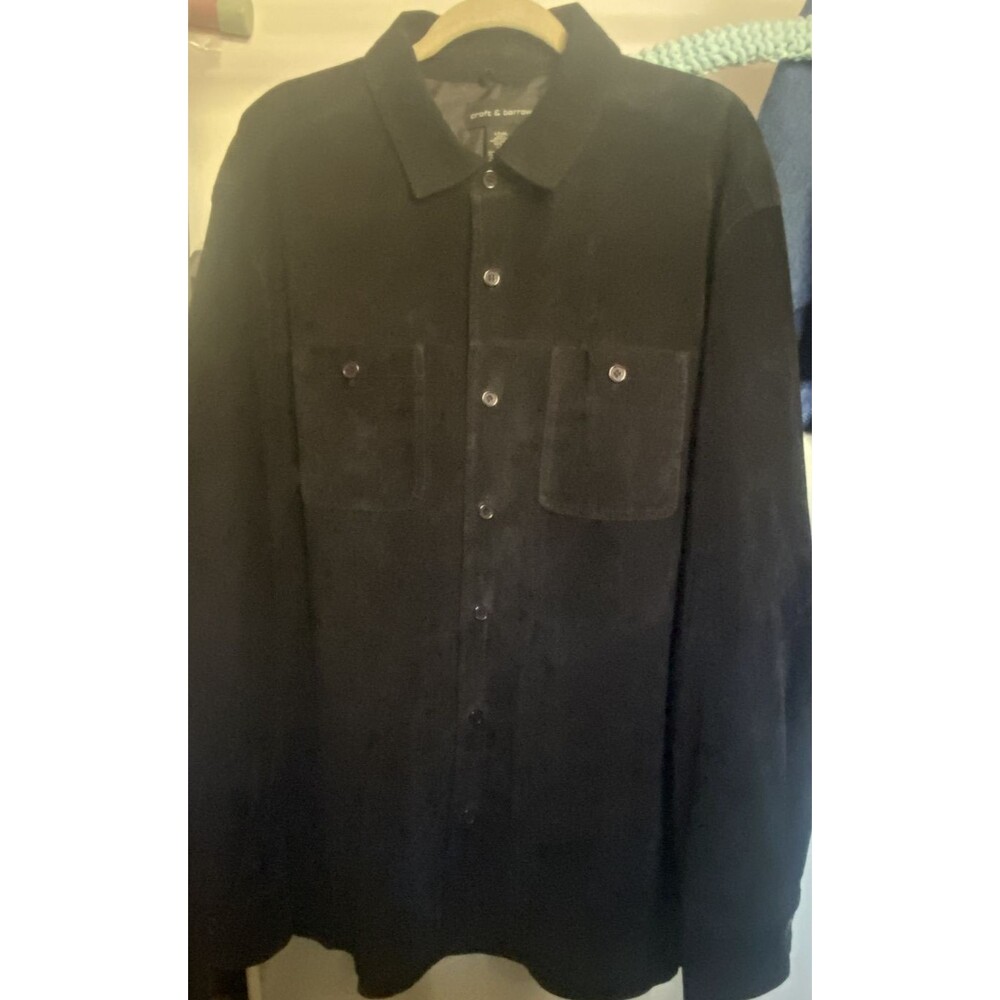 Croft and Barrow Leather Light Jacket Heavy Shirt LT Button up